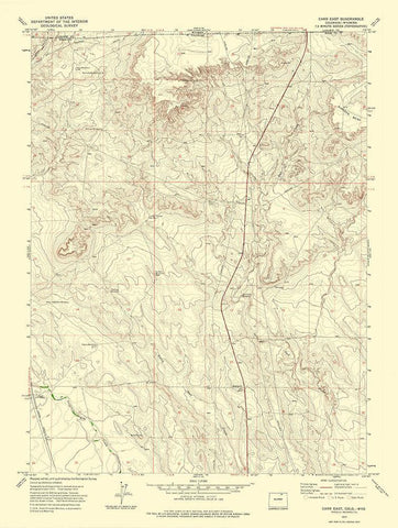 Carr East Colorado Quad - USGS 1972 White Modern Wood Framed Art Print with Double Matting by USGS