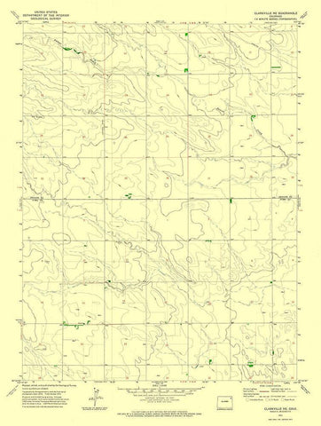 Clarkville NE Colorado Quad - USGS 1971 White Modern Wood Framed Art Print with Double Matting by USGS