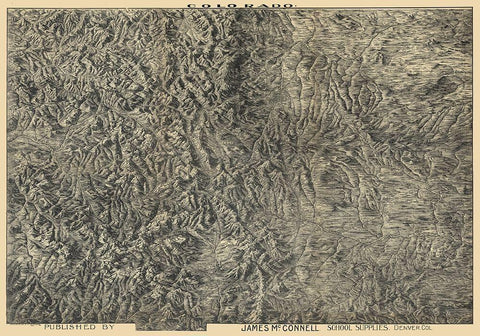 Colorado - McConnell 1894  White Modern Wood Framed Art Print with Double Matting by McConnell