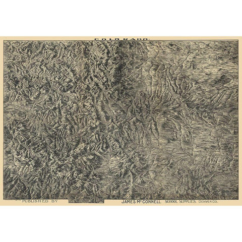 Colorado - McConnell 1894  Gold Ornate Wood Framed Art Print with Double Matting by McConnell