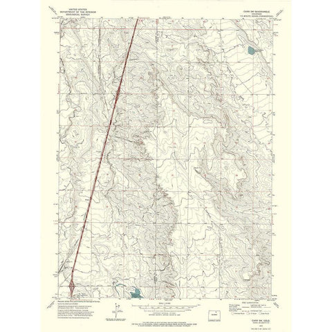 Carr SW Colorado Quad - USGS 1972 White Modern Wood Framed Art Print by USGS