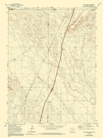 Carr West Colorado Quad - USGS 1975 White Modern Wood Framed Art Print with Double Matting by USGS