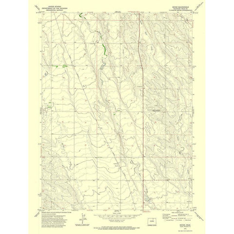 Dover Colorado Quad - USGS 1972 White Modern Wood Framed Art Print by USGS