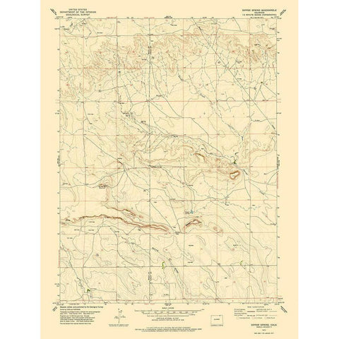 Dipper Spring Colorado Quad - USGS 1977 Gold Ornate Wood Framed Art Print with Double Matting by USGS