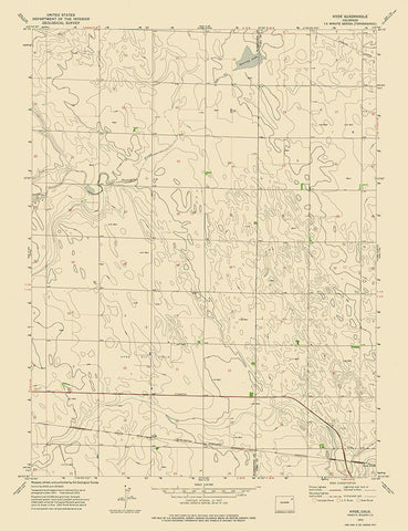 Hyde Colorado Quad - USGS 1972 White Modern Wood Framed Art Print with Double Matting by USGS