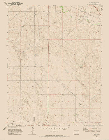 Lake Colorado Quad - USGS 1970 Black Ornate Wood Framed Art Print with Double Matting by USGS