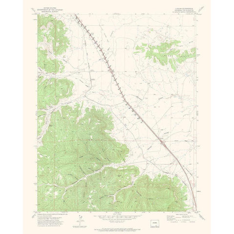 Ludlow Colorado Quad - USGS 1971 Gold Ornate Wood Framed Art Print with Double Matting by USGS