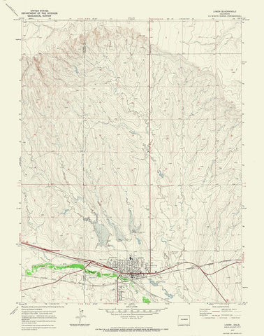 Limon Colorado Quad - USGS 1970 White Modern Wood Framed Art Print with Double Matting by USGS