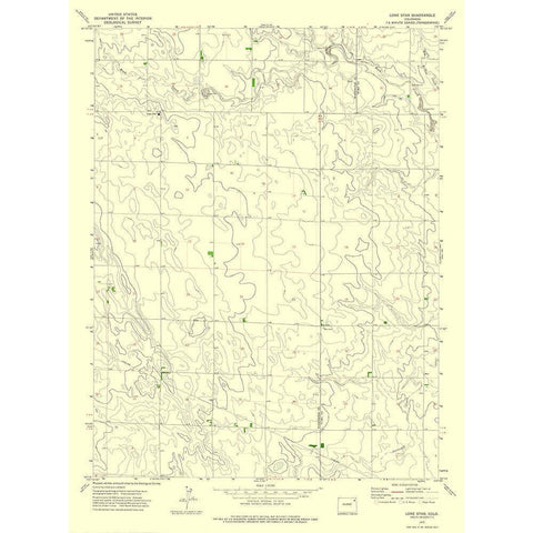 Lone Star Colorado Quad - USGS 1972 White Modern Wood Framed Art Print by USGS