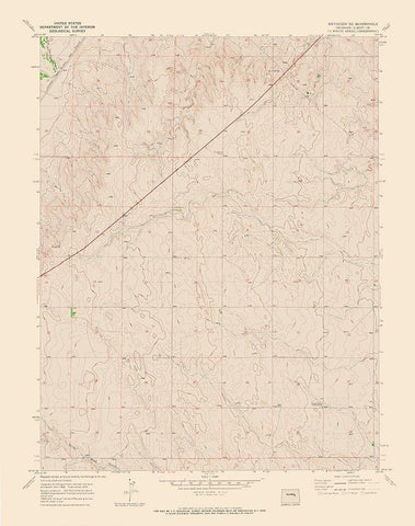 Matheson NE Colorado Quad - USGS 1970 White Modern Wood Framed Art Print with Double Matting by USGS