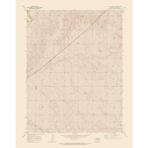 Matheson NE Colorado Quad - USGS 1970 Gold Ornate Wood Framed Art Print with Double Matting by USGS