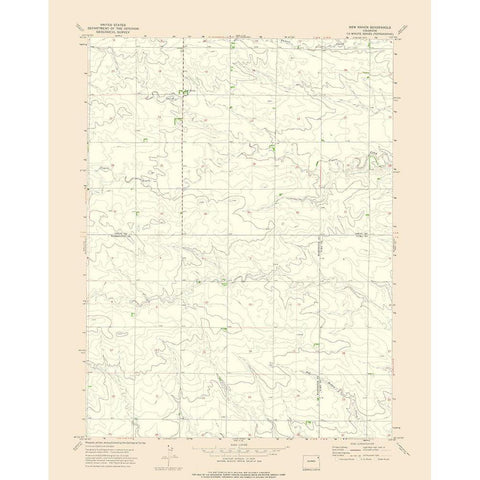 New Haven Colorado Quad - USGS 1972 White Modern Wood Framed Art Print by USGS