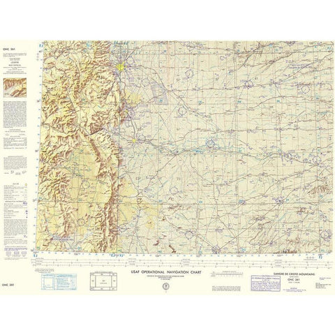 Sangre De Cristo Mountains Colorado Sheet Gold Ornate Wood Framed Art Print with Double Matting by USAF