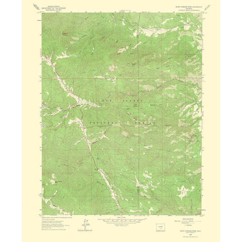 Saint Charles Peak Colorado Quad - USGS 1966 White Modern Wood Framed Art Print by USGS