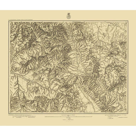 Colorado Central Colorado Sheet - US Army 1879 White Modern Wood Framed Art Print by US Army