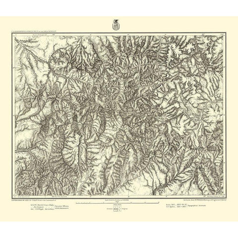 Colorado Southwest Colorado Sheet - US Army 1877 Gold Ornate Wood Framed Art Print with Double Matting by US Army