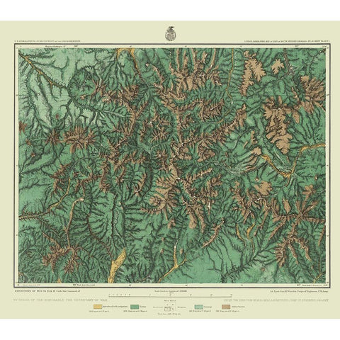 Southwest Colorado Land Classification Sheet White Modern Wood Framed Art Print by US Army