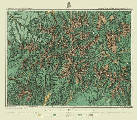 Southwest Colorado Land Classification Sheet Black Ornate Wood Framed Art Print with Double Matting by US Army