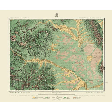 Southwest Colorado Land Classification Sheet Gold Ornate Wood Framed Art Print with Double Matting by US Army