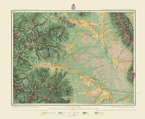 Southwest Colorado Land Classification Sheet Black Ornate Wood Framed Art Print with Double Matting by US Army