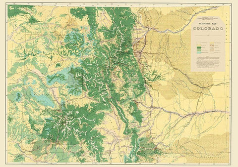 Colorado Colorado Economic - USGS 1881 White Modern Wood Framed Art Print with Double Matting by USGS