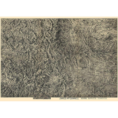 Colorado Colorado Sheet - McConnell 1894 Black Modern Wood Framed Art Print by McConnell