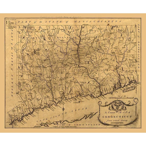 Connecticut - Newhorn 1797  Black Modern Wood Framed Art Print by Newhorn