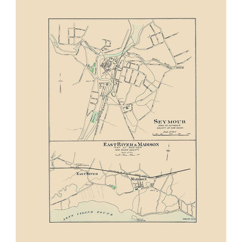 Seymour, East River, Madison Connecticut White Modern Wood Framed Art Print by Hurd