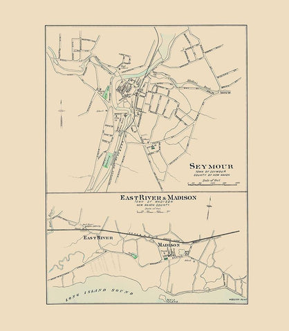 Seymour, East River, Madison Connecticut White Modern Wood Framed Art Print with Double Matting by Hurd