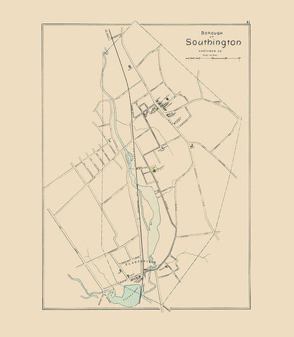 Southington Connecticut - Hurd 1893 White Modern Wood Framed Art Print with Double Matting by Hurd