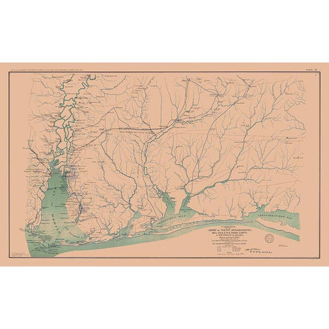 Army West Mississippi Campaign - McGregory 1895 Gold Ornate Wood Framed Art Print with Double Matting by McGregory