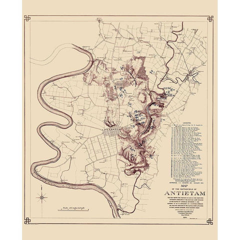 Antietam Battlefield Landowner - Stearns 1893 Black Modern Wood Framed Art Print by Stearns