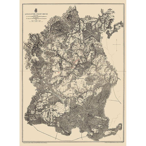 Appomattox Court House Virginia - Weyss 1865 Black Modern Wood Framed Art Print by Weyss