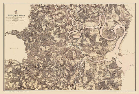 Bermuda Hundred Virginia - Weyss 1867 White Modern Wood Framed Art Print with Double Matting by Weyss