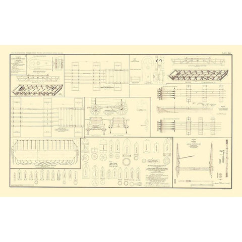 Pontoon Boats Bridges Chess Wagons - Bien 1895 Black Modern Wood Framed Art Print by Bien