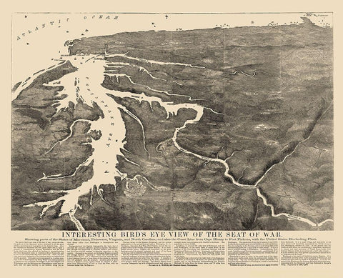 War of Maryland Virginia Delaware North Carolina Black Ornate Wood Framed Art Print with Double Matting by Unknown