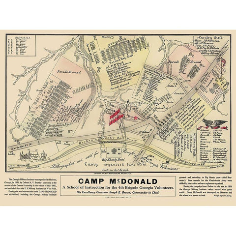 Camp McDonald 4th Brigade Georgia - McClellan 1917 Black Modern Wood Framed Art Print by McClellan