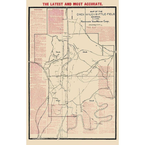 Chickamauga Battlefield Georgia - Wood 1895 Black Modern Wood Framed Art Print by Wood