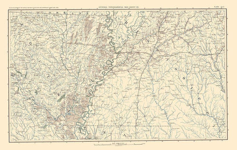 Parts of Arkansas Louisiana Mississippi - Bien White Modern Wood Framed Art Print with Double Matting by Bien