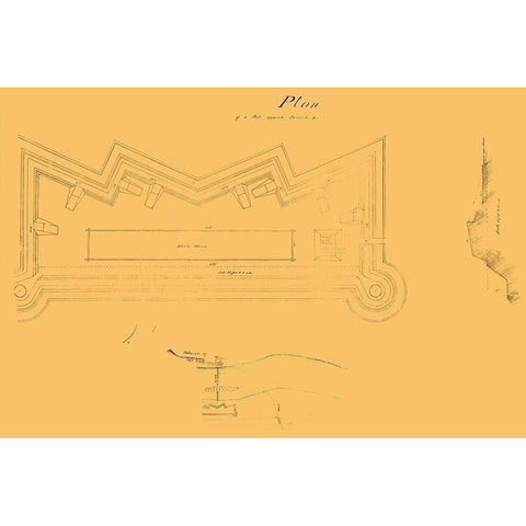 Fort Opposite Paducah Kentucky - 1864 Black Modern Wood Framed Art Print by Unknown