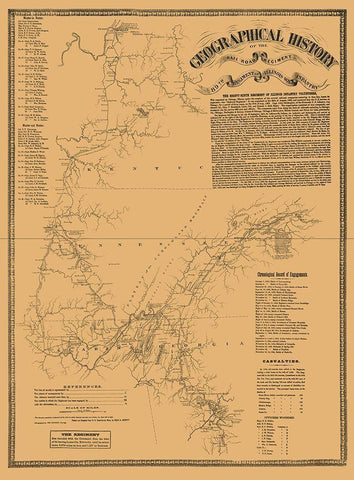 Railroad 89th Regiment History - Shober 1860 White Modern Wood Framed Art Print with Double Matting by Shober