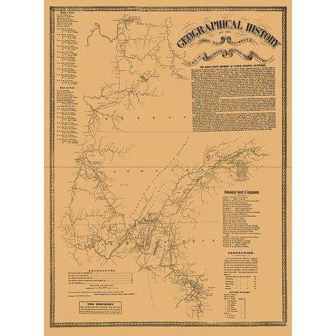 Railroad 89th Regiment History - Shober 1860 Black Modern Wood Framed Art Print with Double Matting by Shober