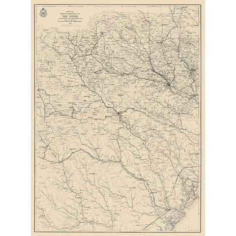 Military Department of South War White Modern Wood Framed Art Print by US Army Corps