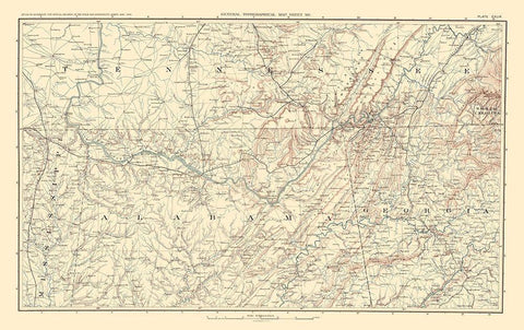 Southeastern United States -Bien 1895 White Modern Wood Framed Art Print with Double Matting by Bien