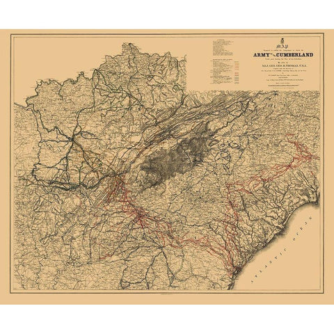 Southern United States Campaigns - Ruger 1865 White Modern Wood Framed Art Print by Ruger