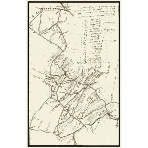 Virginia Between Staunton Clarksburg  - 1861 White Modern Wood Framed Art Print by Unknown