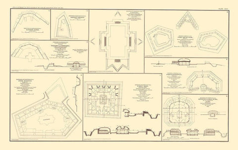 Defenses Of Chattanooga and Nashville Tennessee White Modern Wood Framed Art Print with Double Matting by Bien