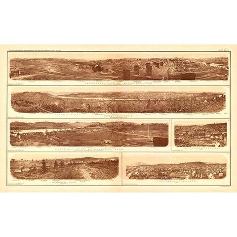 Knoxville Tennessee - Lamont 1894 White Modern Wood Framed Art Print by Lamont