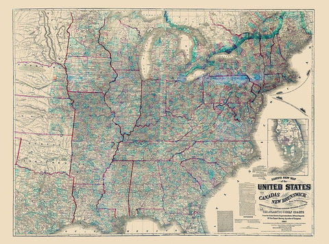 Canada New Brunswick  Atlantic Gulf Coasts Black Ornate Wood Framed Art Print with Double Matting by Lloyd