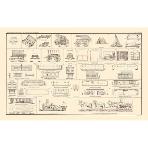 Diagrams the Sick Wounded Medical Supplies Black Modern Wood Framed Art Print with Double Matting by Bien